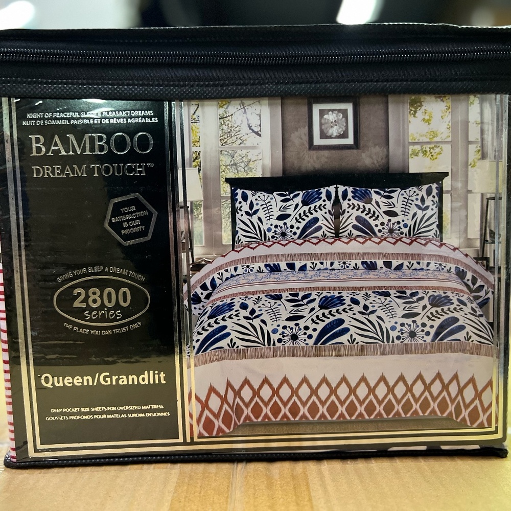 Luxury 4 Piece Queen Size Bamboo Bed Sheet